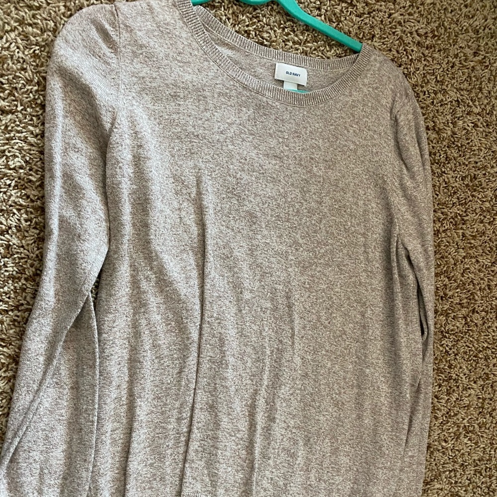 Old Navy Tan Crew neck Sweater